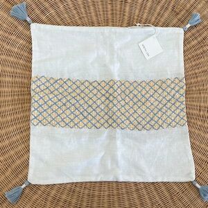 NEW Serena & Lily Verona Pillow Cover (22” SQ)-Coastal/Sunflower